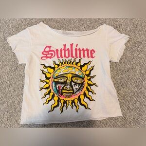 Sublime Cropped White T-Shirt - small